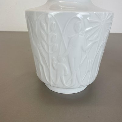 Op Art Biscuit Porcelain Vases from Edelstein Bavaria, Germany, 1970s, Set of 2-QZ-1132557