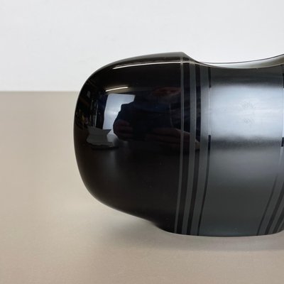 Op Art Black Porcelain Vase by K. Dombrowski for Hutschenreuther, 1970s-QZ-1151875