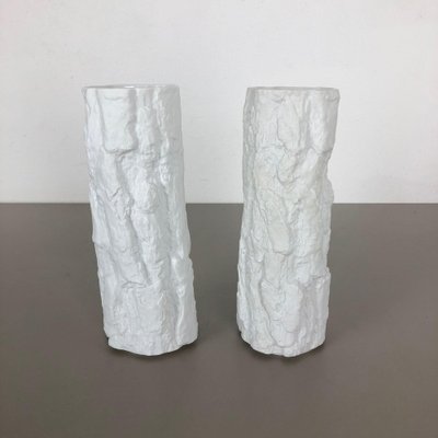 Op Art Brutalist Porcelain Vases from Bayreuther, Bavaria, Germany, 1970s, Set of 2-QZ-1053051