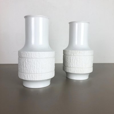 Op Art German Porcelain Vase by Richard Scharrer for Thomas, 1970s, Set of 2-QZ-1143237