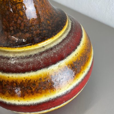 Op Art Multi-Color Fat Lava Pottery Vase from Bay Ceramics, Germany, Set of 2-QZ-1114583