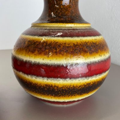 Op Art Multi-Color Fat Lava Pottery Vase from Bay Ceramics, Germany, Set of 2-QZ-1114583