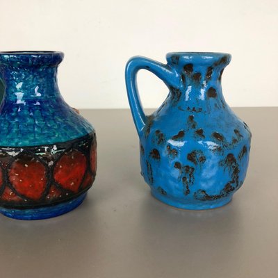 Op Art Multi-Color Pottery Vases from Bay Kermik, Germany, Set of 2-QZ-1111594