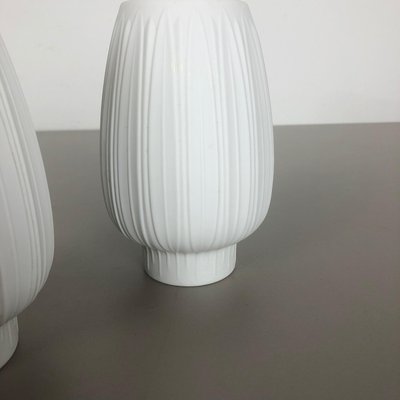 Op Art Porcelain Artichoke Vase by Heinrich Selb, Germany, 1970s, Set of 2-QZ-1096514