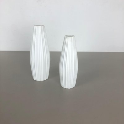 Op Art Porcelain Vase by Heinrich Selb, Germany, 1970s, Set of 2-QZ-1147710