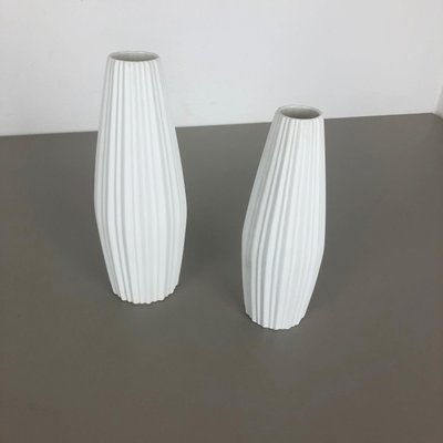 Op Art Porcelain Vase by Heinrich Selb, Germany, 1970s, Set of 2-QZ-1147710