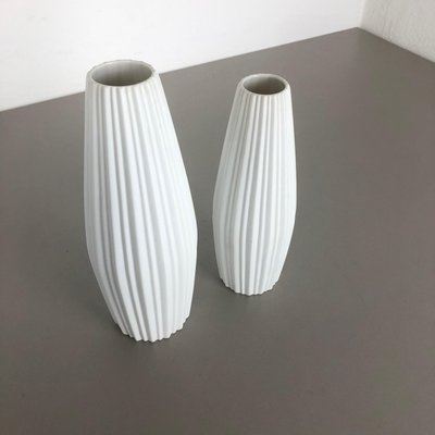 Op Art Porcelain Vase by Heinrich Selb, Germany, 1970s, Set of 2-QZ-1147710