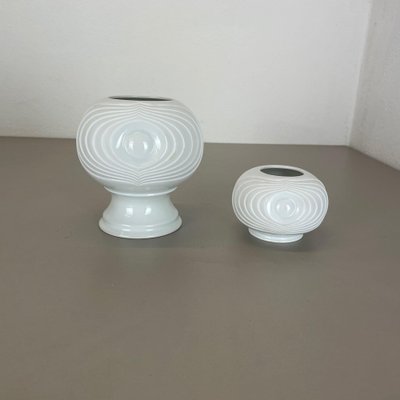 Op Art Porcelain Vase from Royal Bavaria KPM, Germany, 1970s, Set of 2-QZ-1175984