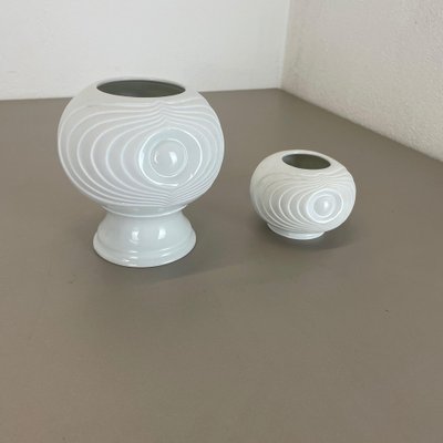 Op Art Porcelain Vase from Royal Bavaria KPM, Germany, 1970s, Set of 2-QZ-1175984