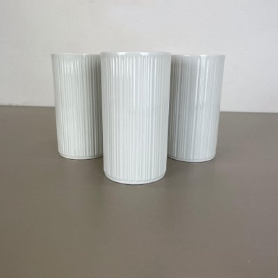 Op Art Porcelain Vases by Melitta All, Germany, 1970s, Set of 3-QZ-1052884