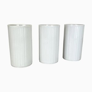 Op Art Porcelain Vases by Melitta All, Germany, 1970s, Set of 3-QZ-1052884