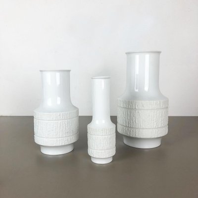 Op Art Porcelain Vases by Richard Scharrer for Thomas, Germany, 1970s, Set of 3-QZ-1053062