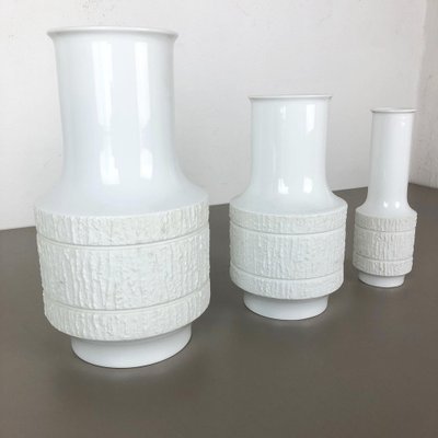 Op Art Porcelain Vases by Richard Scharrer for Thomas, Germany, 1970s, Set of 3-QZ-1053062