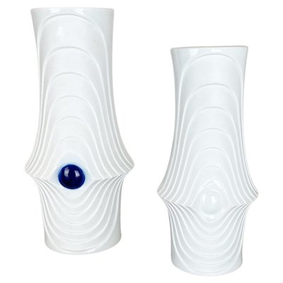 Op Art Porcelain Vases by Royal Bavaria KPM, Germany, 1970s, Set of 2-QZ-1452168