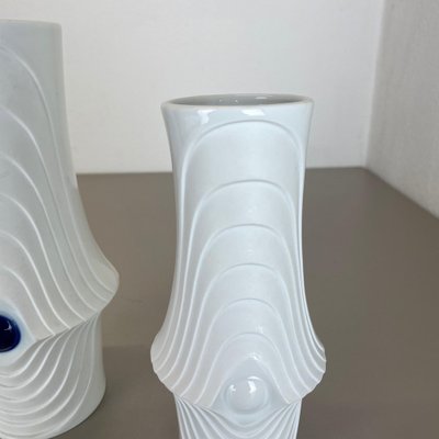 Op Art Porcelain Vases by Royal Bavaria KPM, Germany, 1970s, Set of 2-QZ-1452168