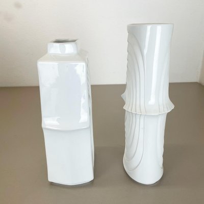 Op Art Porcelain Vases by Royal Bavaria KPM, Germany, 1970s, Set of 2-QZ-1454386