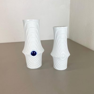 Op Art Porcelain Vases by Royal Bavaria KPM, Germany, 1970s, Set of 2-QZ-1452168