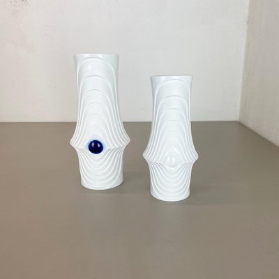 Op Art Porcelain Vases by Royal Bavaria KPM, Germany, 1970s, Set of 2-QZ-1452168