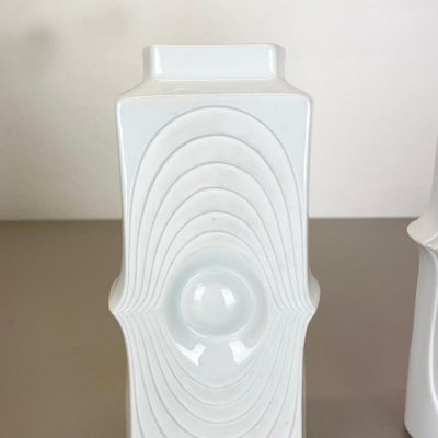 Op Art Porcelain Vases by Royal Bavaria KPM, Germany, 1970s, Set of 2-QZ-1454386