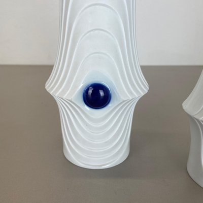 Op Art Porcelain Vases by Royal Bavaria KPM, Germany, 1970s, Set of 2-QZ-1452168