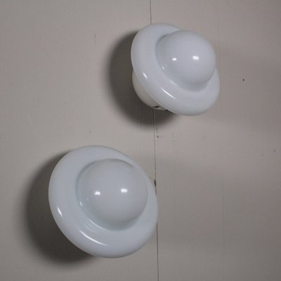 Opal Glass and Marble Sconces, 1965, Set of 2-VJY-1766071