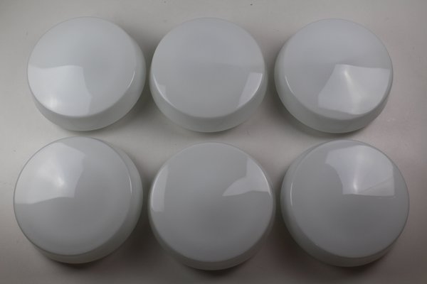 Opal Glass Ceiling or Wall Lamps from RZB Rudolf Zimmermann Bamberg, 1950s, Set of 6-ZWH-666463