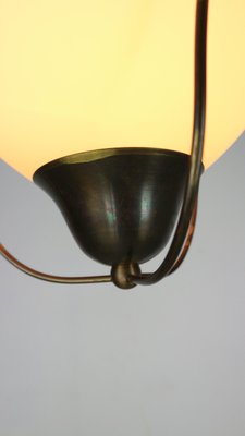 Opal Glass Pendant by Bent Karlby for Lyfa, Denmark, 1950s-DT-2026117