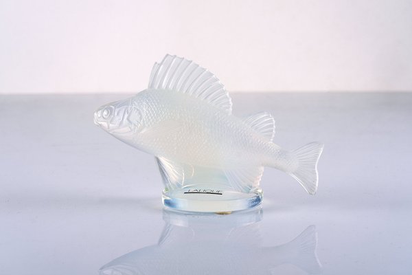 Opalescent Crystal Perche Fish Mascot or Paperweight by René Lalique, France-LBS-1378264