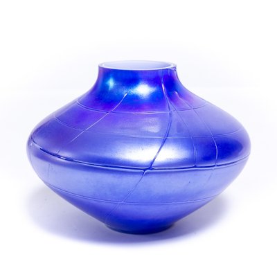 Opalescent Violet Glass Vase in the Style of Loetz-FSD-1121801