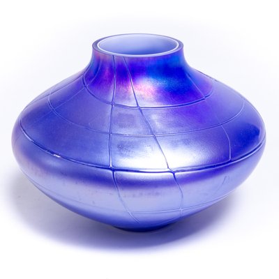 Opalescent Violet Glass Vase in the Style of Loetz-FSD-1121801