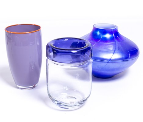 Opalescent Violet Glass Vase in the Style of Loetz-FSD-1121801