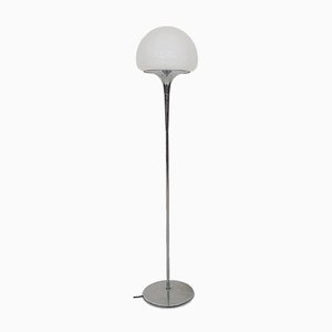 Opaline Glass and Chrome Floor Lamp by Goffredo Reggiani, Italy, 1960s-ZO-998826