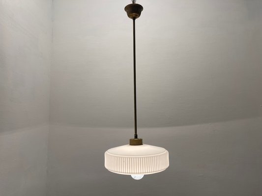 Opaline Glass Light Pendant, 1950s-JJC-1760064