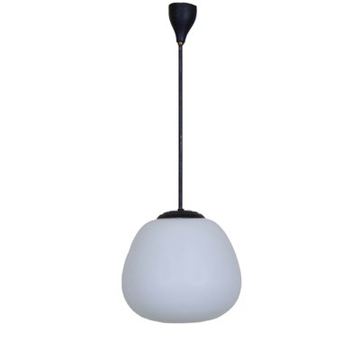 Opaline Glass Pendant Lamp, 1960s-VNC-2043371