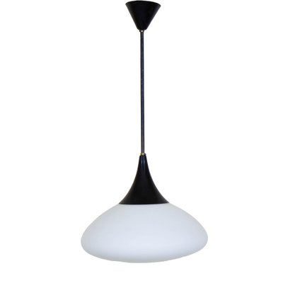 Opaline Glass Pendant Lamp, 1960s-VNC-2043171