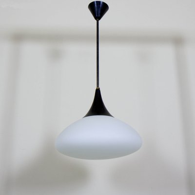 Opaline Glass Pendant Lamp, 1960s-VNC-2043171