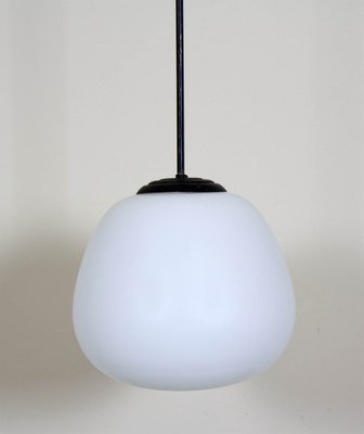 Opaline Glass Pendant Lamp, 1960s-VNC-2043371