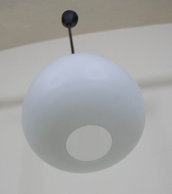 Opaline Glass Pendant Lamp, 1960s-VNC-2043371