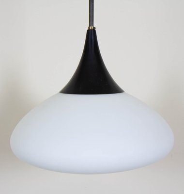 Opaline Glass Pendant Lamp, 1960s-VNC-2043171