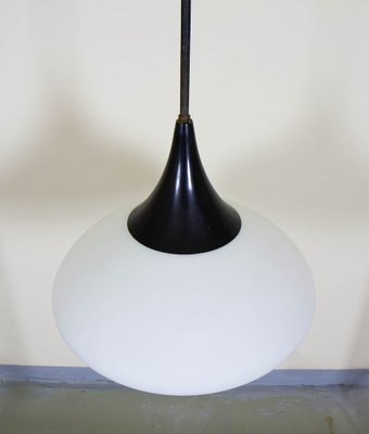 Opaline Glass Pendant Lamp, 1960s-VNC-2043171