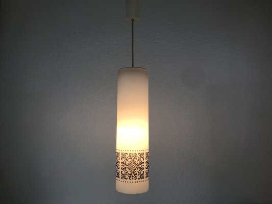 Opaline Glass Pendant Lamps from Limburg, 1960s, Set of 3-PUK-617819