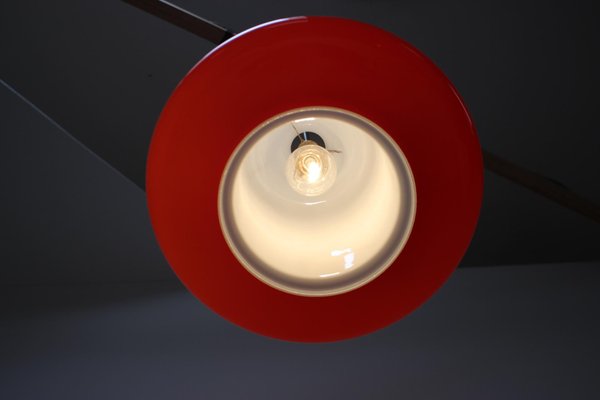 Opaline Glass Pendant Light, Czechoslovakial, 1960s-TZ-1186622