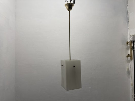 Opaline Glass Pendant Light from Stilnovo, 1950s-JJC-1763423