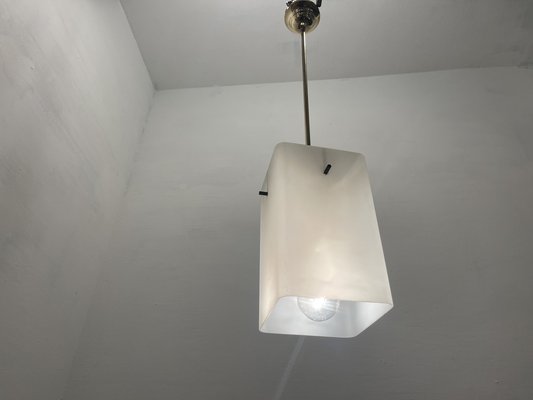 Opaline Glass Pendant Light from Stilnovo, 1950s-JJC-1763423