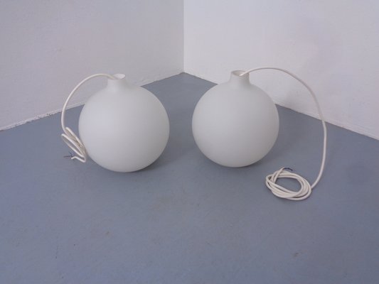 Opaline Glass Satellite Pendant Lamps by Vilhelm Wohlert for Louis Poulsen, 1960s, Set of 2-RDW-1803218