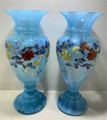 Opaline Glasses Vases from Cristal de Cartagena, Set of 2-IKW-803491