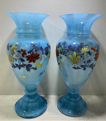 Opaline Glasses Vases from Cristal de Cartagena, Set of 2-IKW-803491