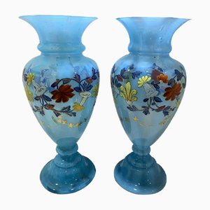 Opaline Glasses Vases from Cristal de Cartagena, Set of 2-IKW-803491