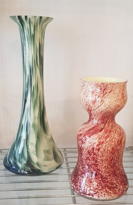 Opaline Marble Vases by Erich Jachmann for WMF, 1930s, Set of 2-QDP-703595