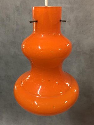 Opaline Orange Ceiling Lamp, 1970s-SDV-673983